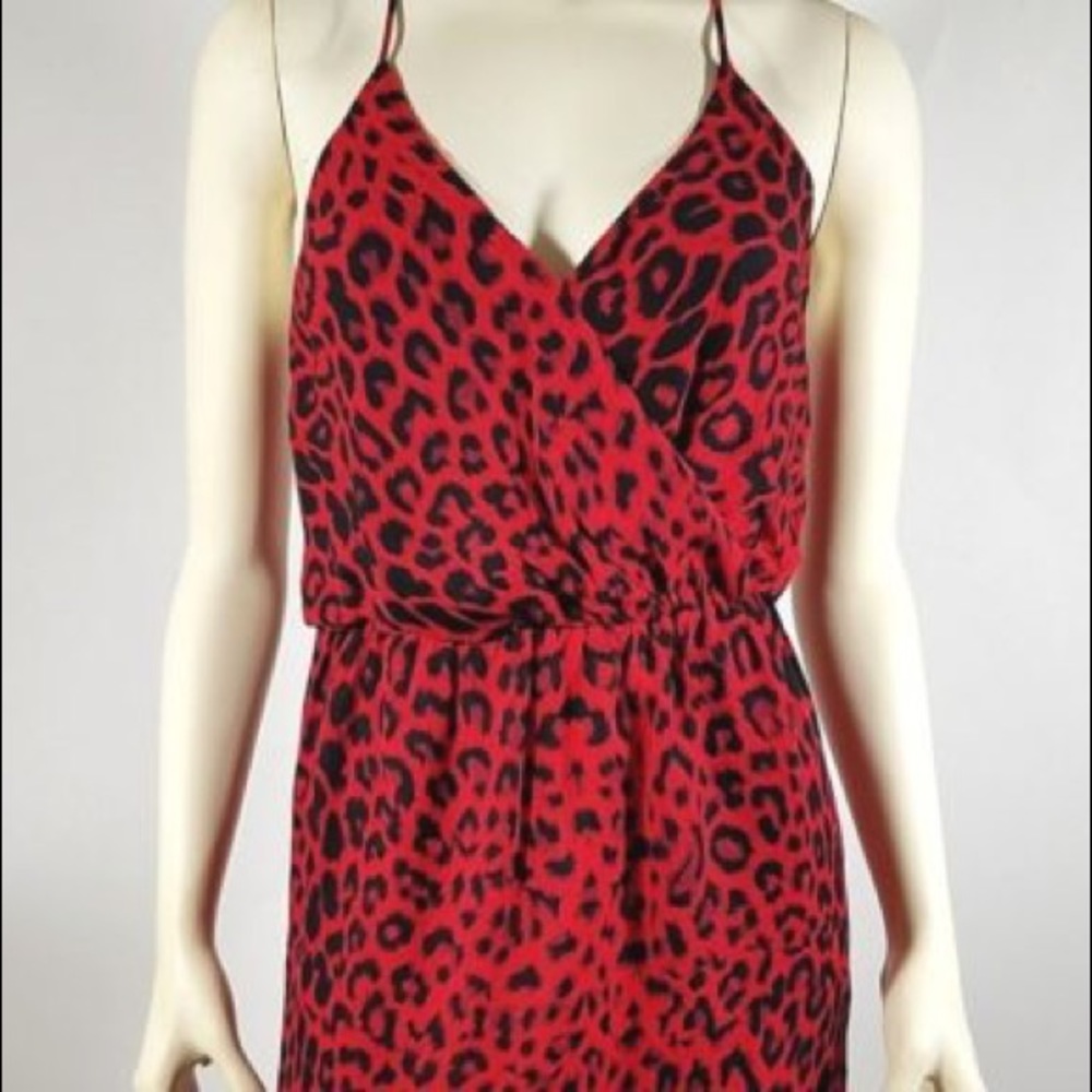 NWOT Parker Trina red black leopard dress